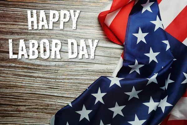 Happy Labor Day. USA flag. American holiday background