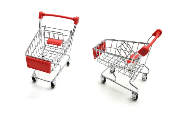 Mini Trolley Cart Isolated White Background — Zdjęcie stockowe