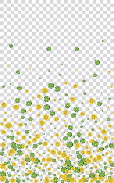 Sunny Lime Φόντο Διαφανές Διάνυσμα Χαριτωμένο Μοτίβο Ζουμερά Εσπεριδοειδή Αστεία — Διανυσματικό Αρχείο