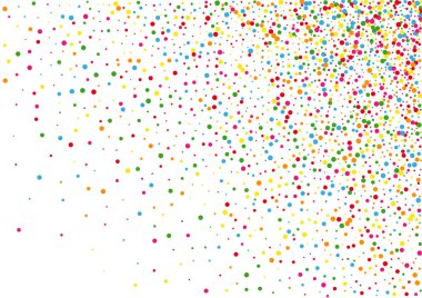 Çok renkli yuvarlak olay tasviri. Konfeti Tatil Arkaplanı. Kırmızı Soyut Nokta. Turuncu Görünüm Çember Dokusu.