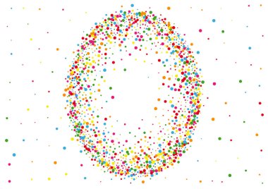 Mavi Konfeti Parıltısı Çizimi. Yuvarlak Hediye Arkaplanı. Çok renkli Düşen Nokta. Turuncu Dökümlü Çember DokusuName.