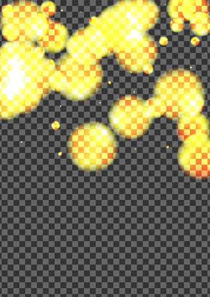 Oranje Vlam Achtergrond Transparante Vector Geïsoleerde Illustratie Graankaart Black Dot — Stockvector