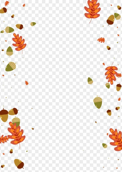 オレンジの葉の背景透明ベクトル 葉のシンボルデザイン 黄金のハーブ 有機的な質感 金のアコーンポスター — ストックベクタ