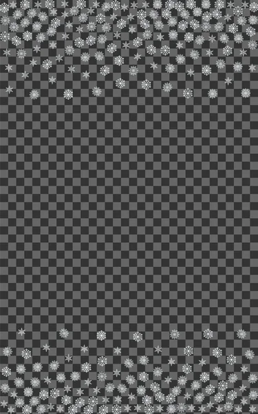 Λευκό Φόντο Flake Διαφανής Διάνυσμα Εικονογράφηση Confetti Χριστούγεννα Μοτίβο Εφέ — Διανυσματικό Αρχείο