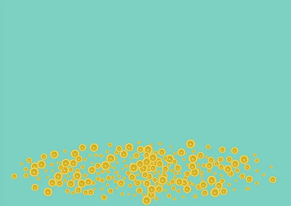 Sulu Limon Arkaplan Yeşil Vektörü. Tazelik seti. Parlak Limon Sineği. Sağlıklı Güneşli Desen.