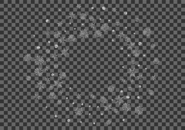 Průhledný Vektor Pozadí Stříbrné Tečky Confetti Snowfall Texture Metal Flake — Stockový vektor