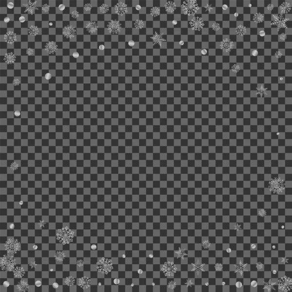 Sfondo Puntino Grigio Vettore Trasparente Illustrazione Confetti Glitter Metal Flake — Vettoriale Stock
