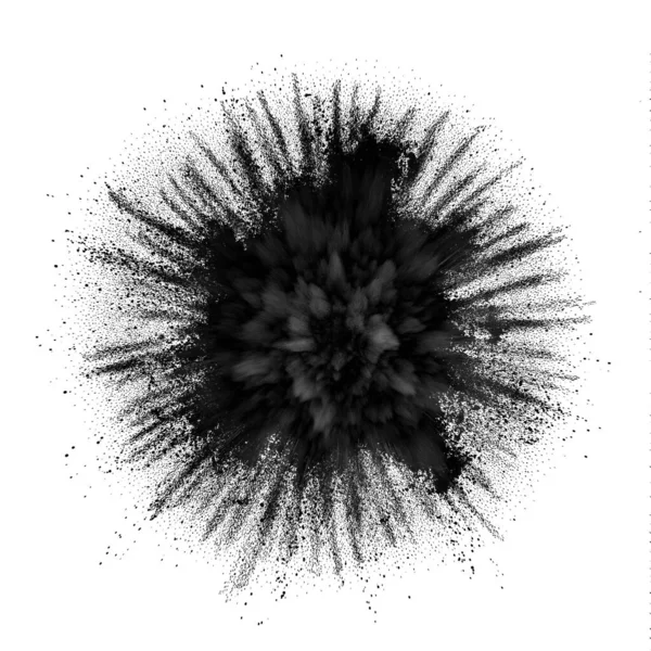 Μαύρο Μελάνι Άνθρακα Σκόνη Φόντο Έκρηξη Εκρηκτική Διασπορά Σκόνης Άνθρακα — Φωτογραφία Αρχείου