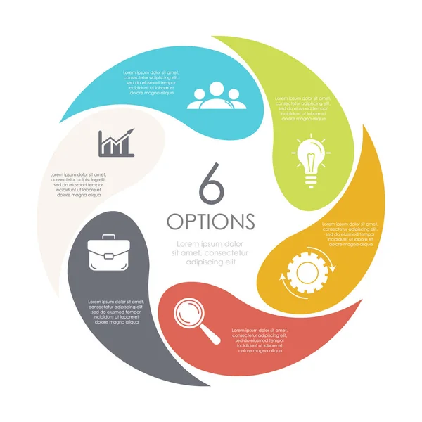 Kreis Infografik Mit Schritten Oder Optionen Infografik Vorlage Für Geschäftskonzept lizenzfreie Stockvektoren