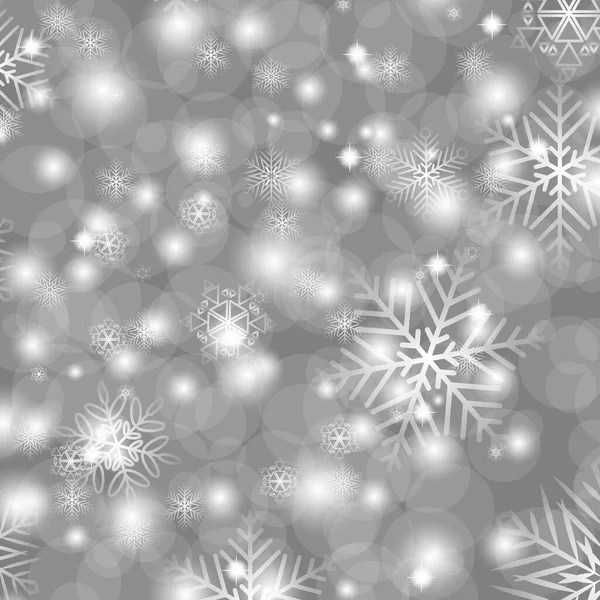 Зимовий Сніговий Фон Абстрактний Шаблон Сяє Барвистою Ілюстрацією Сніжинками Візерунок — стоковий вектор