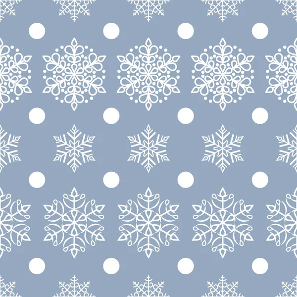 Modèle Sans Couture Avec Flocons Neige Éléments Décoration Noël Nouvel — Image vectorielle