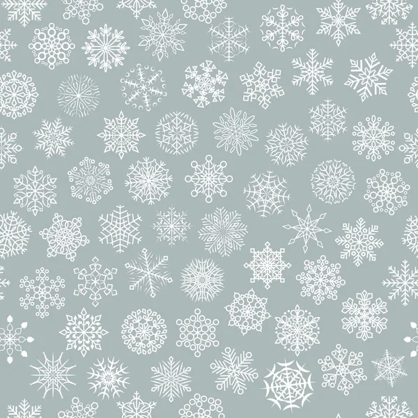Απρόσκοπτη Μοτίβο Νιφάδες Χιονιού Χριστουγεννιάτικα Και Πρωτοχρονιάτικα Διακοσμητικά Στοιχεία Εορταστική — Διανυσματικό Αρχείο