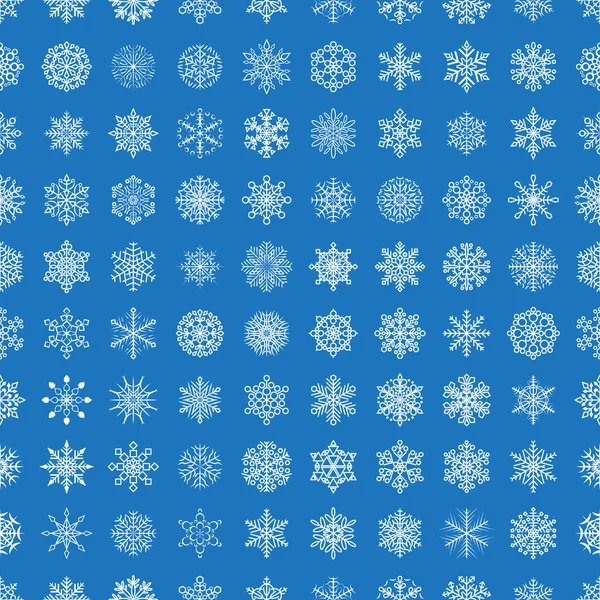 Patrón Copos Nieve Sin Costuras Para Las Postales Navidad Año — Archivo Imágenes Vectoriales