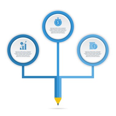 İş bilgisi kalem şablonu. Sunumlar, afişler veya web tasarımı için kullanılabilir. Eğitim vektörü illüstrasyonu.