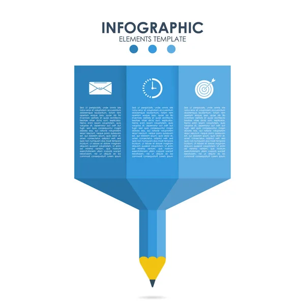 Modelo Lápis Infográficos Negócios Pode Ser Usado Para Apresentações Banner — Vetor de Stock