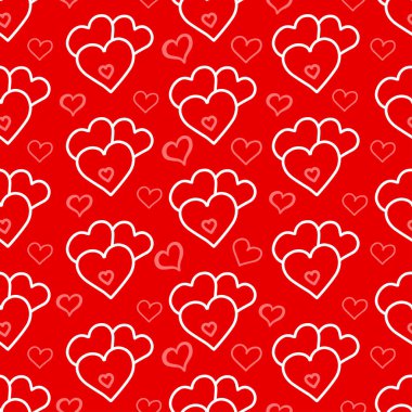 Kalpte sorun yok. Dijital kağıda bayılırım. Sevgililer Günü geçmişi. Vektör illüstrasyonu. 