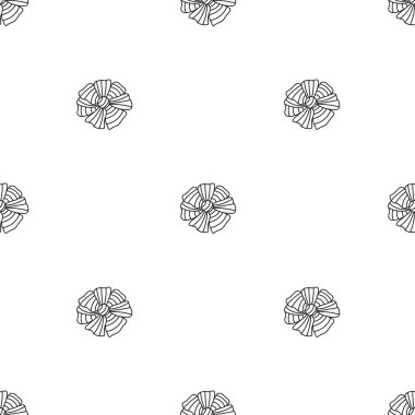 Elle çizilmiş çiçeklerle kusursuz desen. Siyah ve beyaz ana hatlı dijital kağıt. Vektör arkaplanı. 