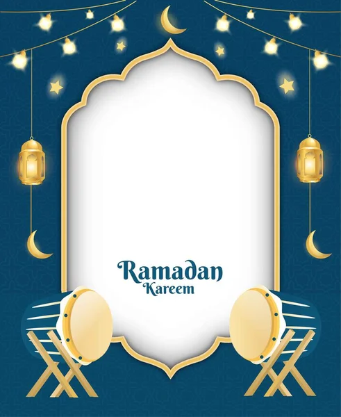 Fondo Ramadán Con Espacio Vacío — Vector de stock