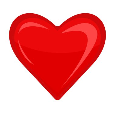 Karikatür vektörü kalbi izole etti. Çizim düz biçimli.
