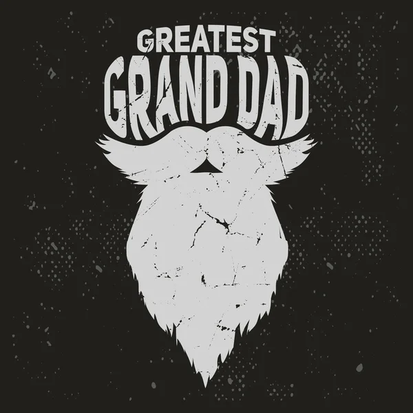 Grand Dad Beard Terhebat Shirt Desain Untuk Kakek - Stok Vektor