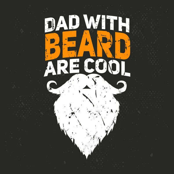 Papai Com Barba São Cool Vintage Shirt Design —  Vetores de Stock