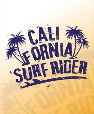 California Surf Rider Vintage Yaz Tişörtü Tasarımı