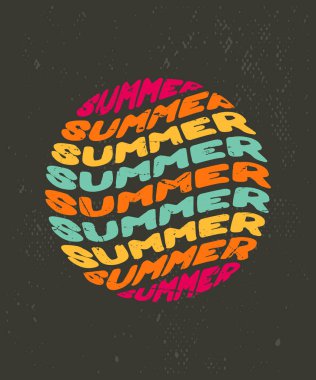 Summer Retro Vintage Typography Tshirt Design