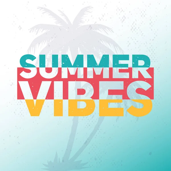 Summer Vibes Typography Tshirt Design — Stockvektor