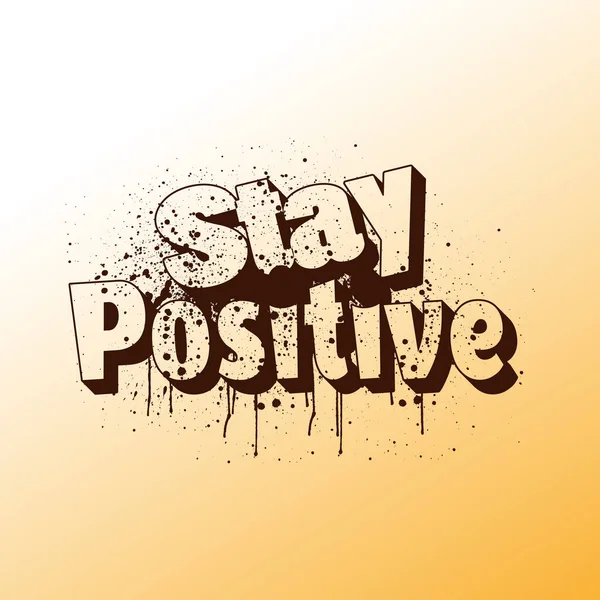 Restez Motivé Citations Positives Typographie Shirt Design — Image vectorielle