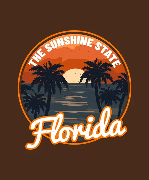 Florida Sunshine State Sunset Beach tişört tasarımı