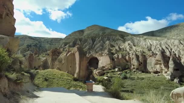 Kapadokya Türkiye Zelve Açık Hava Müzesi Ekim 2021 Kapadokya Peri — Stok video
