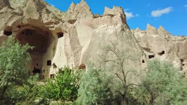 Kapadokya Türkiye Zelve Açık Hava Müzesi Ekim 2021 Kapadokya Peri — Stok video