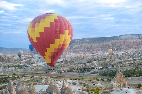 Hot Air Balloons Flying Blue Sky Background Morning Cappadocia Turkey — Stock Photo, Image