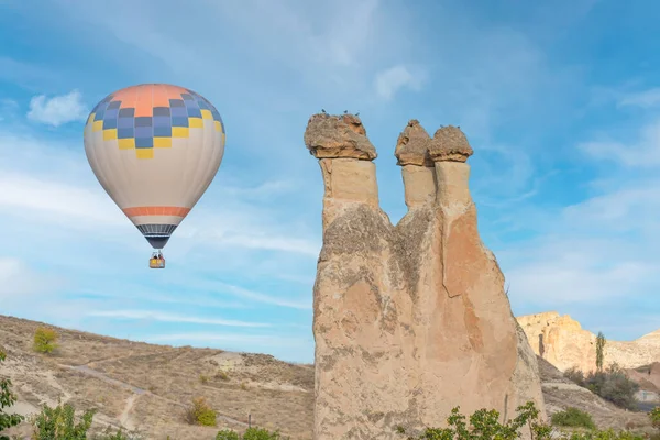 Dolina Pasabag Lub Monks Valley Bajkowe Kominy Balon Ogrzane Powietrze — Zdjęcie stockowe