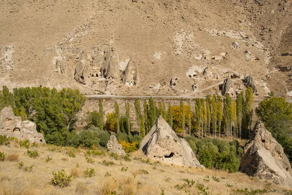 Καμινάδες Νεράιδων Στην Κοιλάδα Καππαδοκία Τουρκία Πετρώματα Σχήμα Μανιταριού Γνωστά — Φωτογραφία Αρχείου