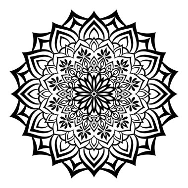 Decorative mandala design for print, poster, cover, brochure, flyer, banner.Black color Luxury mandala design with arabesque pattern arabic islamic east style.