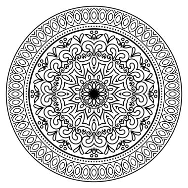 Decorative mandala design for print, poster, cover, brochure, flyer, banner.Black color Luxury mandala design with arabesque pattern arabic islamic east style.