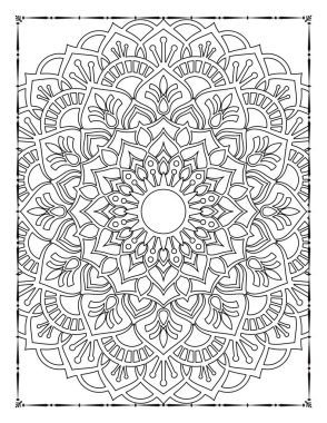 Adults Mandala Floral Coloring Page for KDP Interior