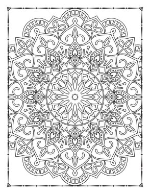 Adults Mandala Floral Coloring Page for KDP Interior