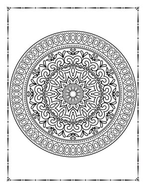 Adults Mandala Floral Coloring Page for KDP Interior