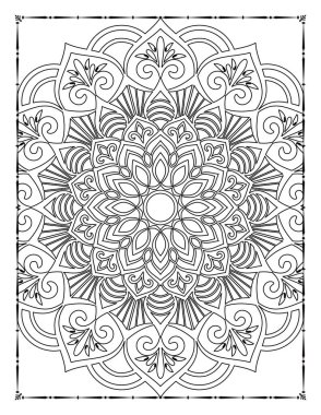 Adults Mandala Floral Coloring Page for KDP Interior