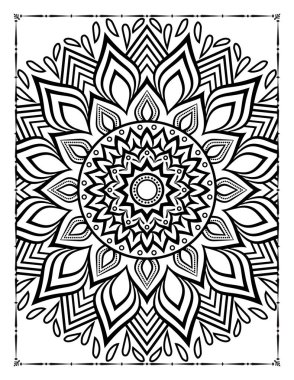 Adults Mandala Floral Coloring Page for KDP Interior