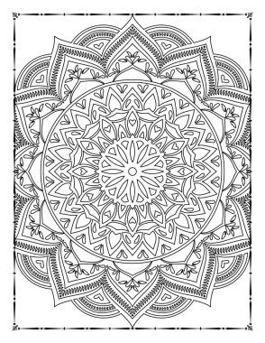 Adults Mandala Floral Coloring Page for KDP Interior