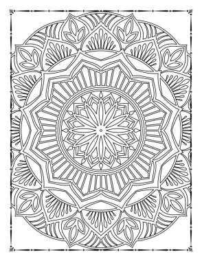 Adults Mandala Floral Coloring Page for KDP Interior