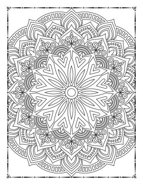 Adults Mandala Floral Coloring Page for KDP Interior