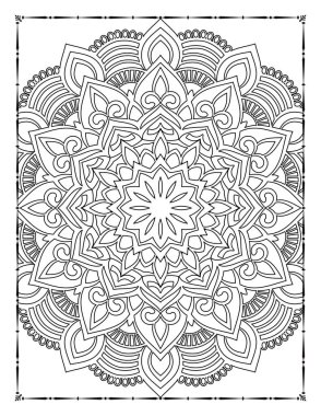 Adults Mandala Floral Coloring Page for KDP Interior