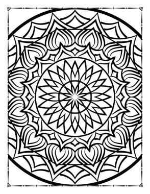 Adults Mandala Floral Coloring Page for KDP Interior