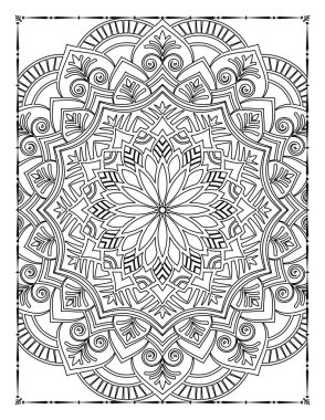 Adults Mandala Floral Coloring Page for KDP Interior