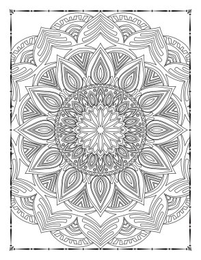 Adults Mandala Floral Coloring Page for KDP Interior