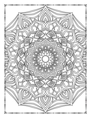 Adults Mandala Floral Coloring Page for KDP Interior